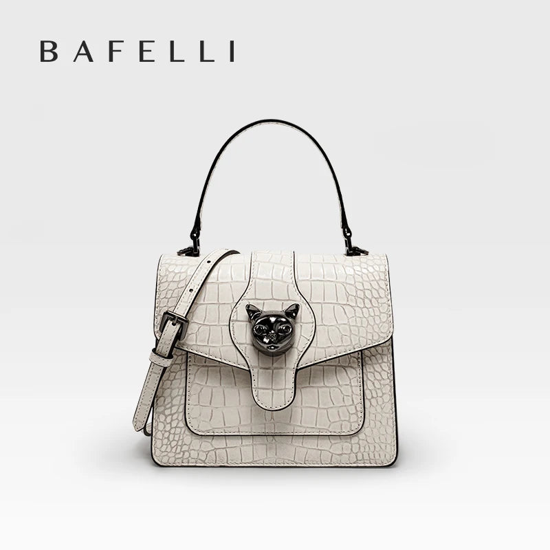 2025 NEW WOMEN'S HANDBAG BAFELLI GENUINE LEATHER BAGS FOR WOMEN LUXURY DESIGNER BRAND FEMALE CASUAL SHOULDER FASHION PURSE