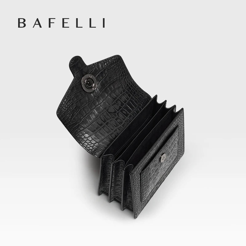 2025 NEW WOMEN'S HANDBAG BAFELLI GENUINE LEATHER BAGS FOR WOMEN LUXURY DESIGNER BRAND FEMALE CASUAL SHOULDER FASHION PURSE