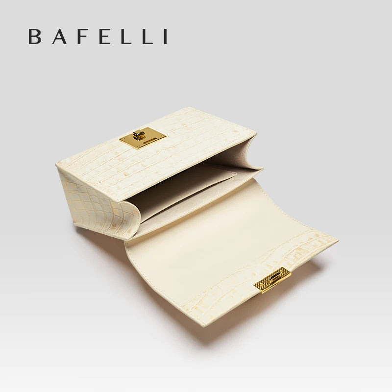 BAFELLI WOMEN'S BAG NEW FASHION LADY STYLE ELEGANT FEMALE HANDBAG K GOLD GENUINE LEATHER SHOULDER LUXURY BRAND PURSE 2025