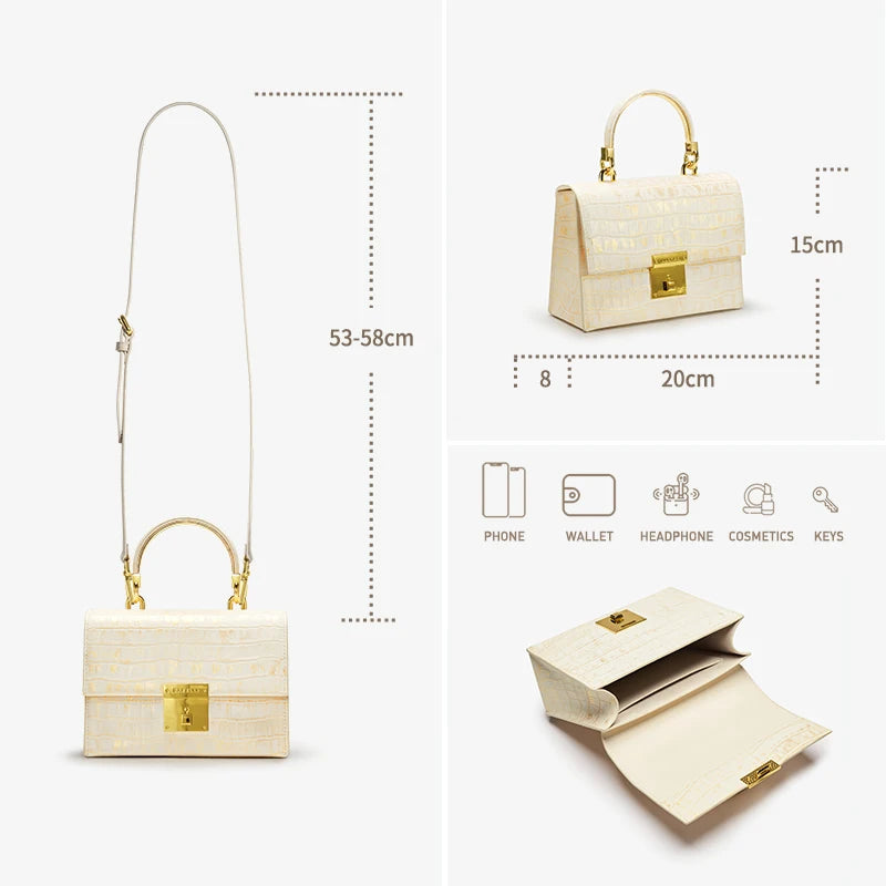 BAFELLI WOMEN'S BAG NEW FASHION LADY STYLE ELEGANT FEMALE HANDBAG K GOLD GENUINE LEATHER SHOULDER LUXURY BRAND PURSE 2025