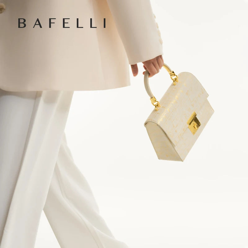 BAFELLI WOMEN'S BAG NEW FASHION LADY STYLE ELEGANT FEMALE HANDBAG K GOLD GENUINE LEATHER SHOULDER LUXURY BRAND PURSE 2025
