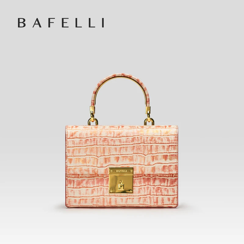 BAFELLI WOMEN'S BAG NEW FASHION LADY STYLE ELEGANT FEMALE HANDBAG K GOLD GENUINE LEATHER SHOULDER LUXURY BRAND PURSE 2025