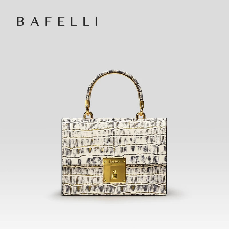 BAFELLI WOMEN'S BAG NEW FASHION LADY STYLE ELEGANT FEMALE HANDBAG K GOLD GENUINE LEATHER SHOULDER LUXURY BRAND PURSE 2025