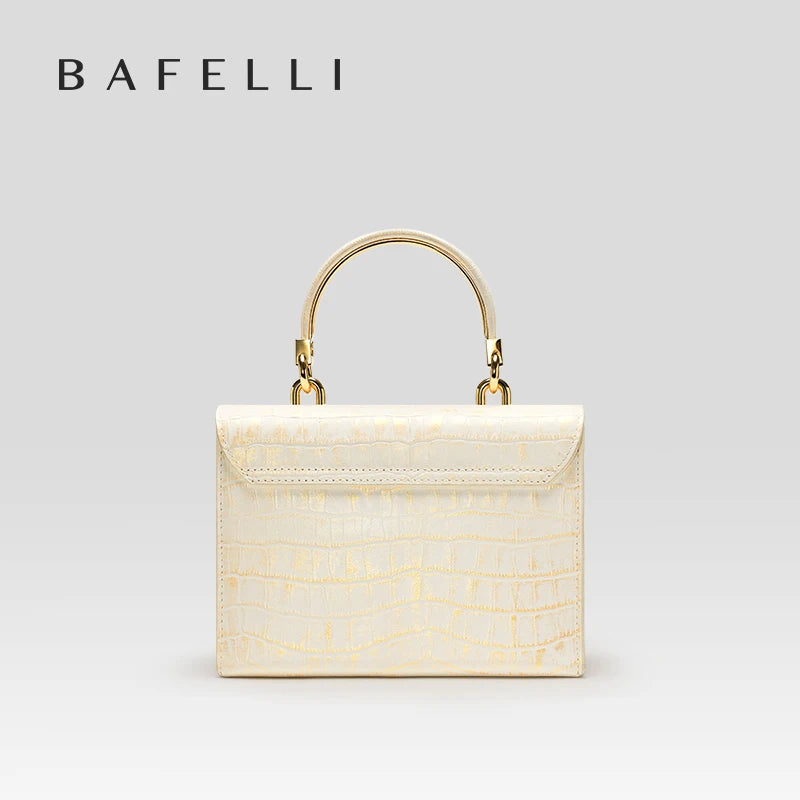 BAFELLI WOMEN'S BAG NEW FASHION LADY STYLE ELEGANT FEMALE HANDBAG K GOLD GENUINE LEATHER SHOULDER LUXURY BRAND PURSE 2025