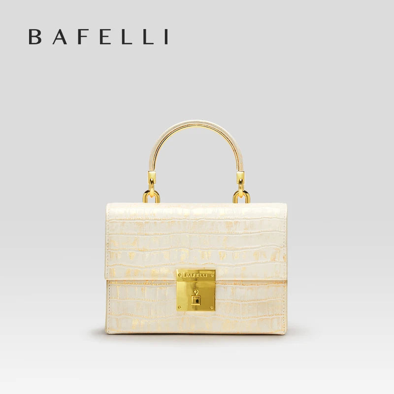 BAFELLI WOMEN'S BAG NEW FASHION LADY STYLE ELEGANT FEMALE HANDBAG K GOLD GENUINE LEATHER SHOULDER LUXURY BRAND PURSE 2025