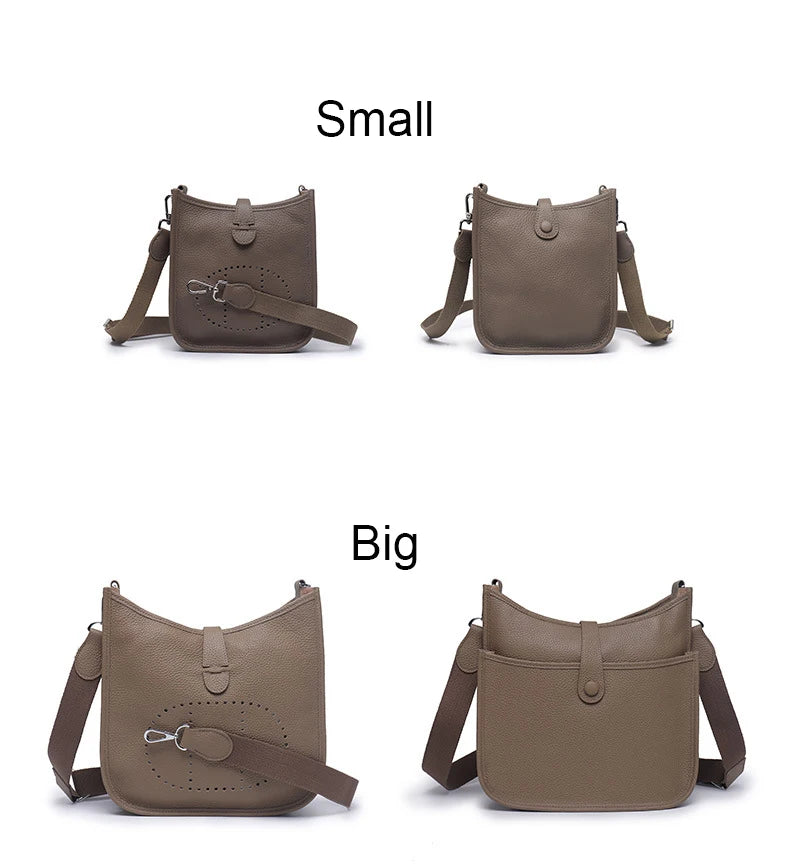 High Quality 100%Genuine Leather Shoulder Bags Luxury Designer Crossbody Bags For Women Large Capacity Bucket Ladies Hand Bags