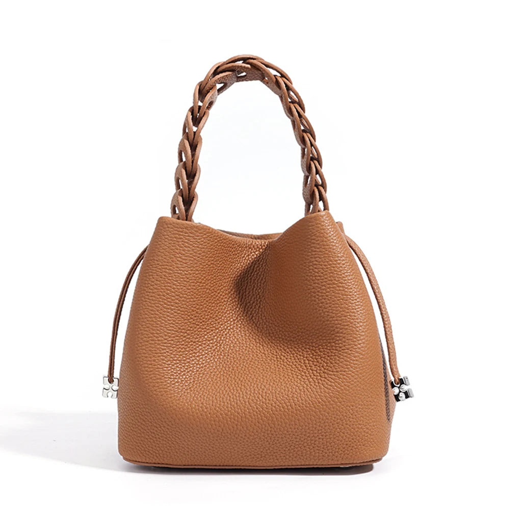 MENDY Handbag Women Mini Cross Bag Small Bucket Bags Handbag Luxury Designer Genuine Leather Crossbody Shoulder Bags Ladies New