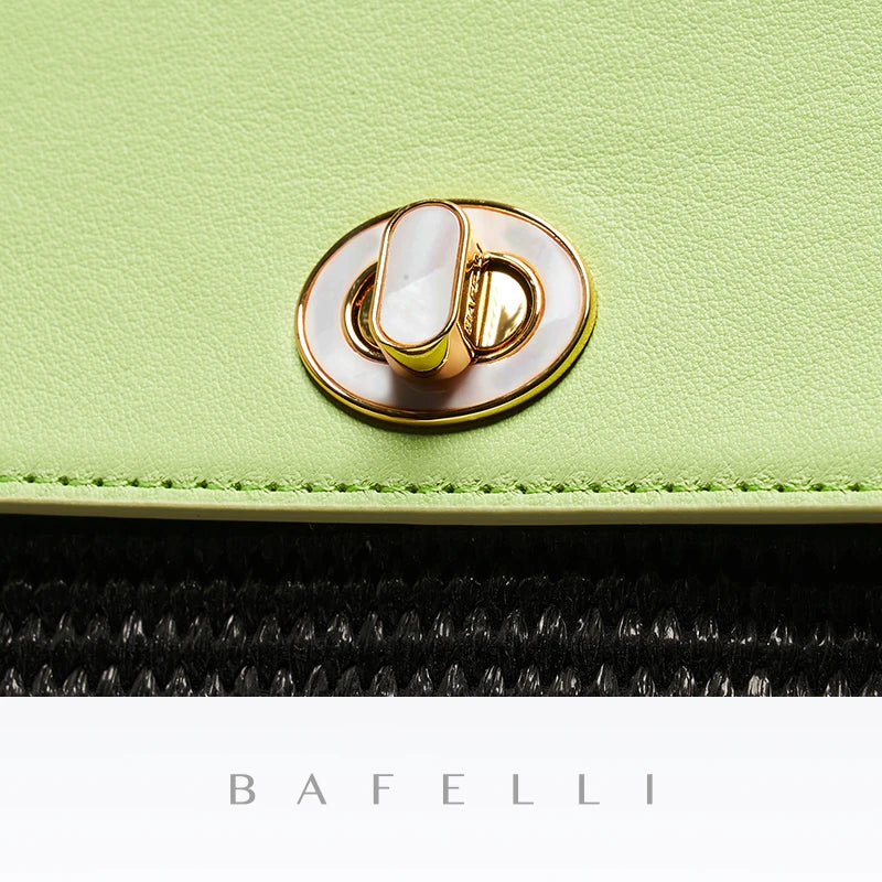 BAFELLI 2023 NEW WOMEN'S CASUAL TOTE BEACH BAG LARGE TRAVEL PURSE LUXURY DESIGNER BRAND GENUINE LEATHER FEMALE BAGS