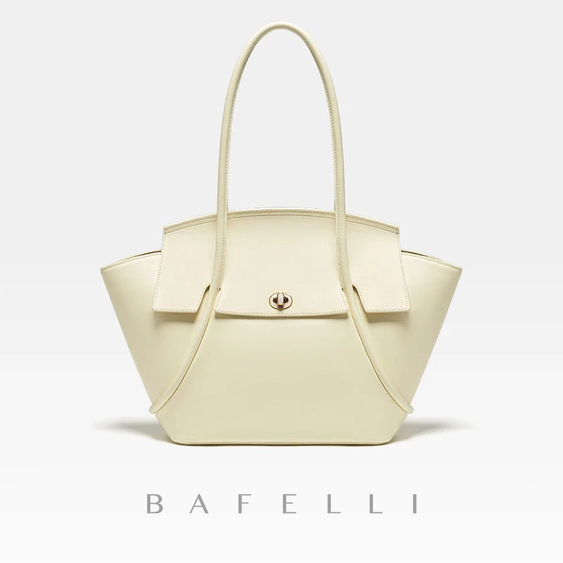 BAFELLI 2023 NEW WOMEN'S CASUAL TOTE BEACH BAG LARGE TRAVEL PURSE LUXURY DESIGNER BRAND GENUINE LEATHER FEMALE BAGS